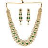 Partywear Special Green Color Kundan Necklace Set (KN101GRN)