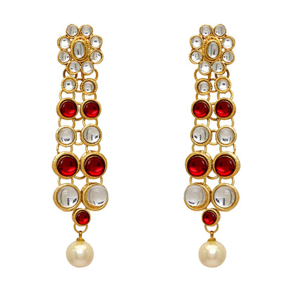 Wedding Collection Maroon Color Kundan Necklace Set (KN101MRN)