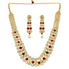 Wedding Collection Maroon Color Kundan Necklace Set (KN101MRN)