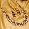 Wedding Collection Maroon Color Kundan Necklace Set (KN101MRN)