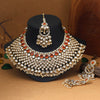 Dark Peach Color Kundan Necklace Set (KN1026DPCH)