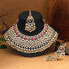 Rani Color Kundan Necklace Set (KN1026RNI)