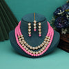 Pink Color Kundan Necklace Set (KN1041PNK)