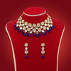 Blue Color Kundan Necklace Set (KN1047BLU)