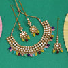 Multi Color (Back Side) Meena Work Choker Kundan Necklace Set (KN1180MLT)