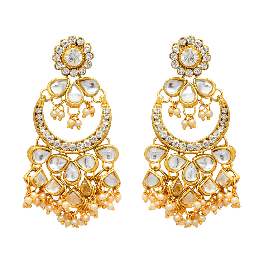 White Color Kundan Necklace Set (KN131WHT)