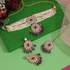 Light Purple Color Choker Kundan Necklace Set (KN1343LPRP)