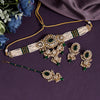 Green Color Choker Kundan Necklace Set (KN1356GRN)