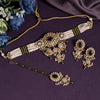 Mehandi Green Color Choker Kundan Necklace Set (KN1356MGRN)
