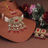 Red Color Choker Kundan Necklace Set (KN1357RED)