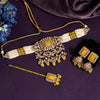 Yellow Color Choker Kundan Necklace Set (KN1357YLW)