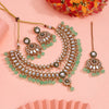 Pista Green Color Kundan Necklace Set (KN1358PGRN)