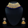 Blue Color Choker Kundan Necklace Set (KN136BLU)