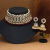 Maroon Color Choker Kundan Necklace Set (KN136MRN)