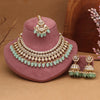 Pista Green Color Kundan Necklace Set (KN1375PGRN)