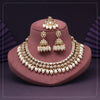 White Color Kundan Necklace Set