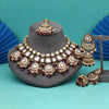 Maroon Color Kundan Necklace Set