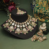 Pink & Parrot Green Color Kundan Necklace Set (KN1377PNKPGRN)