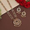 Rani & Green Color Long Kundan Necklace Set (KN1383RNIGRN)