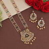 Rani & Green Color Long Kundan Necklace Set (KN1385RNIGRN)