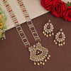 Rani Color Long Kundan Necklace Set (KN1385RNI)