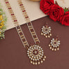 Rani Color Long Kundan Necklace Set (KN1386RNI)