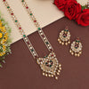 Rani & Green Color Long Kundan Necklace Set (KN1387RNIGRN)