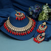 Red Color Kundan Necklace Set (KN1388RED)
