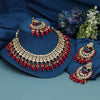 Rani Color Kundan Necklace Set (KN1388RNI)
