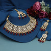 Maroon Color Kundan Necklace Set (KN1390MRN)