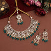 Rama Green Color Kundan Necklace Set (KN1390RGRN)