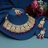 Rani Color Kundan Necklace Set (KN1390RNI)