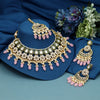 Pink Color Meena Work Kundan Necklace Set (KN1391PNK)