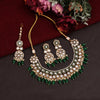 Green Color Meena Work Kundan Necklace Set (KN1392GRN)