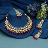Rani Color Meena Work Kundan Necklace Set (KN1392RNI)