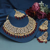 Maroon Color Kundan Necklace Set (KN1393MRN)