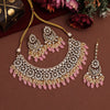 Pink Color Kundan Necklace Set (KN1393PNK)