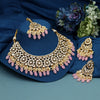 Pink Color Kundan Necklace Set (KN1393PNK)