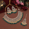 Rama Green Color Kundan Necklace Set (KN1393RGRN)