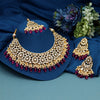 Rani Color Kundan Necklace Set (KN1393RNI)