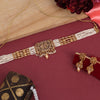 Gold Color Choker Traditional Necklace Set (KN1396GLD)