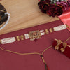 Rani Color Choker Traditional Necklace Set (KN1396RNI)
