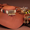 Rani & Green Color Choker Traditional Necklace Set (KN1398RNIGRN)