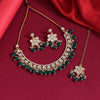 Green Color Kundan Necklace Set (KN1399GRN)