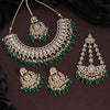 Green Color Kundan Necklace Set (KN1400GRN)