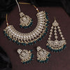 Rama Green Color Kundan Necklace Set (KN1400RGRN)