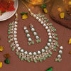 Parrot Green Color Kundan Necklace Set (KN1412PGRN)