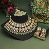 Parrot Green Color Kundan Necklace Set (KN1413PGRN)