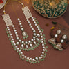 Parrot Green Color Kundan Necklace Set (KN1414PGRN)