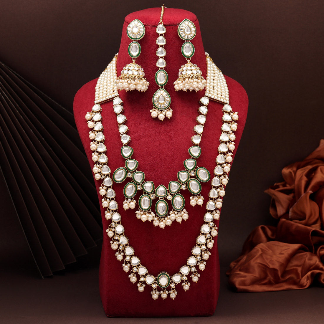 White Color Kundan Necklace Set (KN1414WHT)